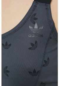 adidas Originals biustonosz sportowy kolor szary wzorzysty. Kolor: szary. Materiał: materiał. Rodzaj stanika: odpinane ramiączka #2