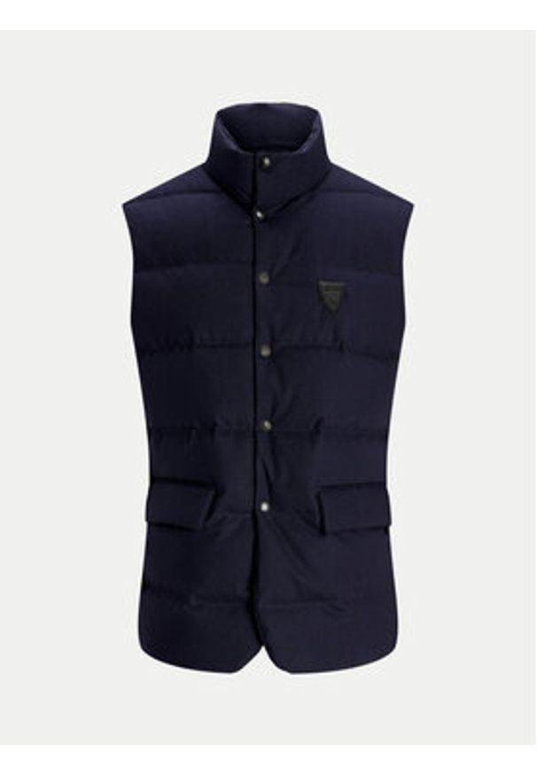Polo Ralph Lauren Kamizelka 710938581001 Granatowy Regular Fit. Typ kołnierza: polo. Kolor: niebieski. Materiał: wełna