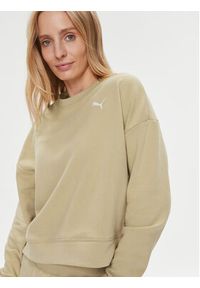 Puma Dres Loungewear 676089 Beżowy Relaxed Fit. Kolor: beżowy. Materiał: dresówka, bawełna