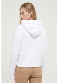 Tommy Jeans bluza damska kolor biały z kapturem z nadrukiem. Typ kołnierza: kaptur. Kolor: biały. Materiał: bawełna, dzianina. Długość rękawa: długi rękaw. Długość: długie. Wzór: nadruk #3
