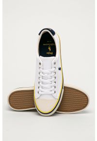 Polo Ralph Lauren - Tenisówki. Nosek buta: okrągły. Zapięcie: sznurówki. Kolor: biały. Materiał: syntetyk, materiał, guma. Szerokość cholewki: normalna #4