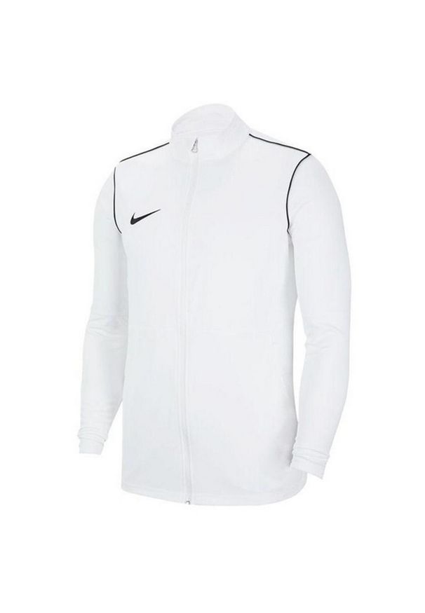 Nike - Męska Kurtka Dresowa Dry Park 20. Kolor: biały. Materiał: dresówka. Sport: turystyka piesza