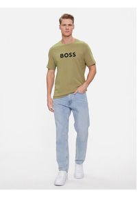 BOSS - Boss T-Shirt 50491706 Zielony Regular Fit. Kolor: zielony. Materiał: bawełna #5