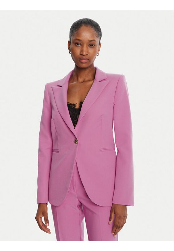 Rinascimento Marynarka CFC0126224003 Różowy Regular Fit. Kolor: różowy. Materiał: syntetyk