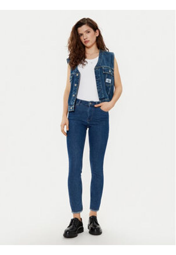 only - ONLY Jeansy 15336726 Granatowy Skinny Fit. Kolor: niebieski