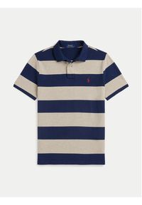 Polo Ralph Lauren Polo 710941434001 Granatowy Custom Slim Fit. Typ kołnierza: polo. Kolor: niebieski. Materiał: bawełna