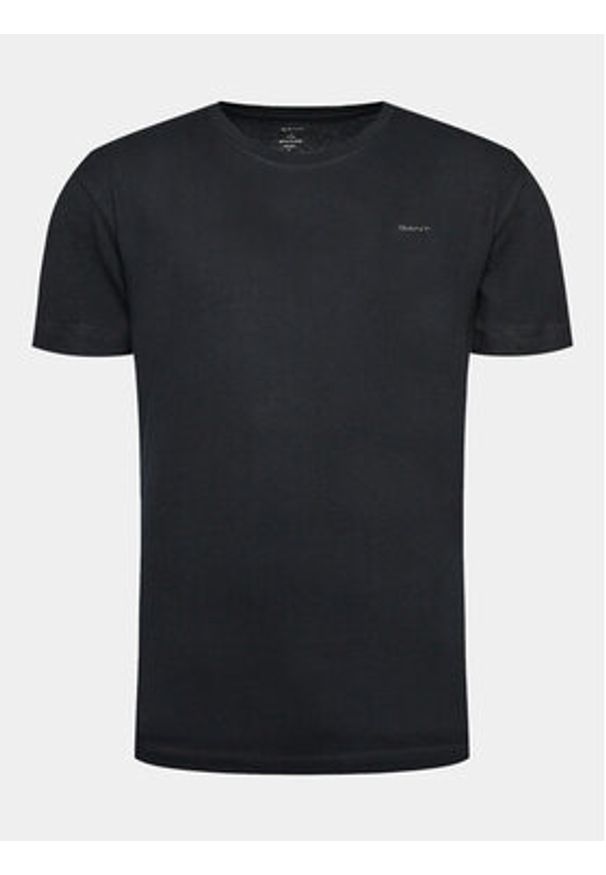 GANT - Gant Komplet 2 t-shirtów C-Neck 2 Pack 900002008 Czarny Regular Fit. Kolor: czarny. Materiał: bawełna