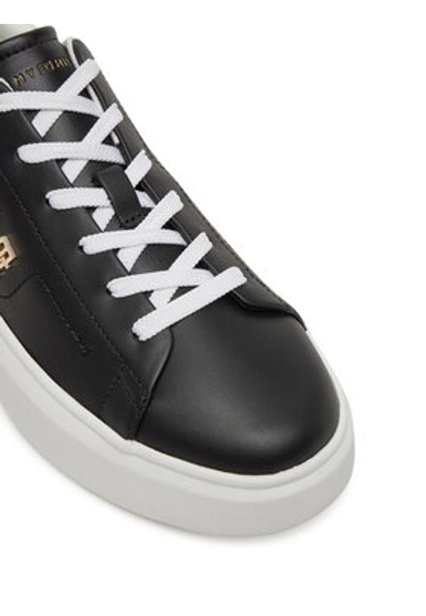 TOMMY HILFIGER - Tommy Hilfiger Sneakersy FW0FW08631 Czarny. Kolor: czarny. Materiał: skóra