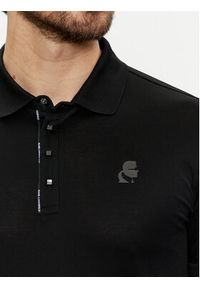 Karl Lagerfeld - KARL LAGERFELD Polo 745001 542200 Czarny Regular Fit. Typ kołnierza: polo. Kolor: czarny. Materiał: bawełna