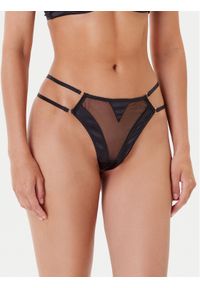 Hunkemöller Stringi Vienna 301822 Czarny. Kolor: czarny. Materiał: syntetyk