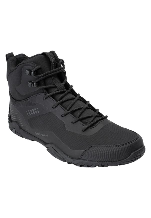 Elbrus - Męskie Buty Turystyczne Jefrey ActivGuard Mid Cut. Kolor: czarny, szary, brązowy, wielokolorowy. Sport: turystyka piesza
