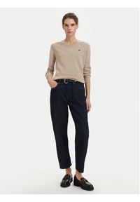 Beverly Hills Polo Club Sweter P-SS26W-M536563 Beżowy Regular Fit. Typ kołnierza: polo. Kolor: beżowy. Materiał: bawełna #3