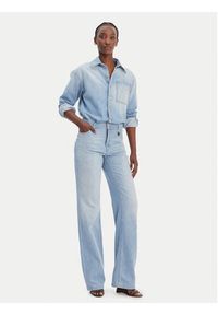 Elisabetta Franchi Kombinezon TJ-44D-61E2-V690 Niebieski Regular Fit. Kolor: niebieski. Materiał: jeans, bawełna #5