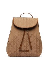 Calvin Klein Plecak Emblem Aop Jacquard LV04F3536G Brązowy. Kolor: brązowy. Materiał: materiał #2