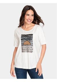 Olsen T-Shirt 11104751 Biały Relaxed Fit. Kolor: biały. Materiał: bawełna #1