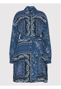 Liu Jo Sukienka koszulowa UA2189 D4714 Niebieski Relaxed Fit. Kolor: niebieski. Materiał: wiskoza. Typ sukienki: koszulowe