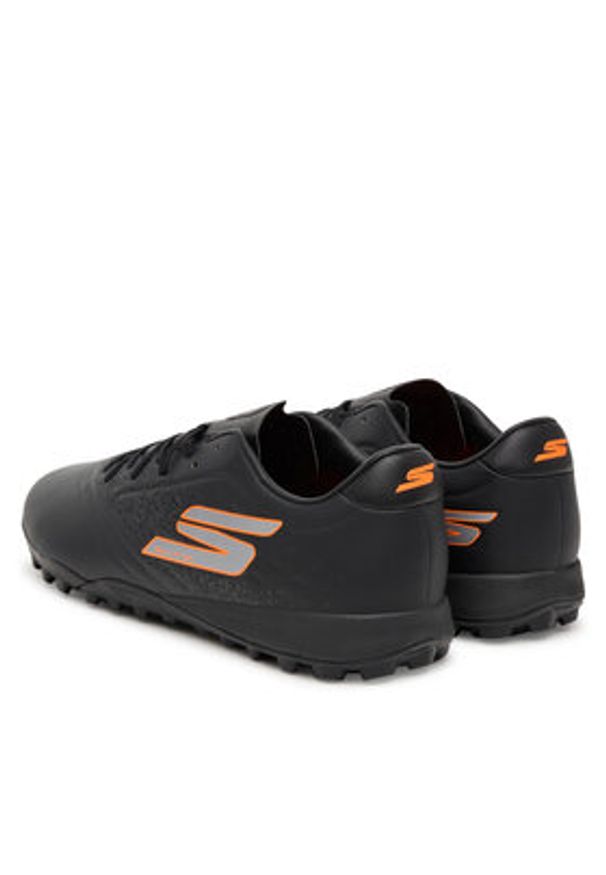 skechers - Skechers Buty do piłki nożnej Gold Tf 252016 BKOR Czarny. Kolor: czarny. Materiał: skóra