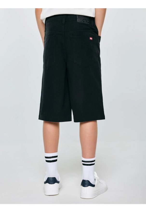 Big-Star - Szorty chłopięce czarne Daegir 906. Okazja: na co dzień. Kolor: czarny. Materiał: jeans, tkanina. Długość: długie. Styl: casual, klasyczny, elegancki