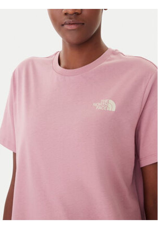 The North Face T-Shirt Redbox NF0A87NK Różowy Relaxed Fit. Kolor: różowy. Materiał: bawełna