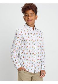 Sinsay - Bawełniana koszula Grinch - biały. Kolor: biały. Materiał: bawełna #1