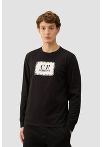 C.P. Company - C.P. COMPANY Czarny męski longsleeve, Rozmiar L. Kolor: czarny. Długość rękawa: długi rękaw #1