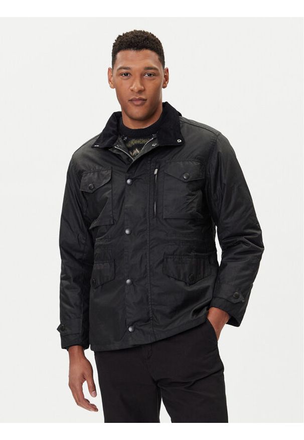 Barbour Kurtka przejściowa Sapper MWX0020BK71 Czarny Regular Fit. Kolor: czarny. Materiał: bawełna