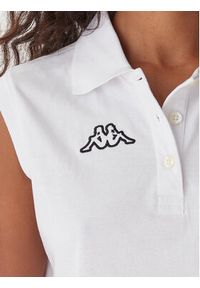 Kappa Polo Logo Tennis 302LR20 Biały Slim Fit. Typ kołnierza: polo. Kolor: biały. Materiał: bawełna #3
