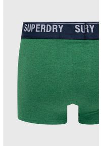 Superdry bokserki (3-pack) męskie kolor zielony. Kolor: zielony. Materiał: bawełna #5