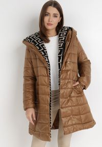 Born2be - Brązowa Kurtka Hometus. Kolor: brązowy. Materiał: jeans, materiał, tkanina, futro. Styl: klasyczny #6