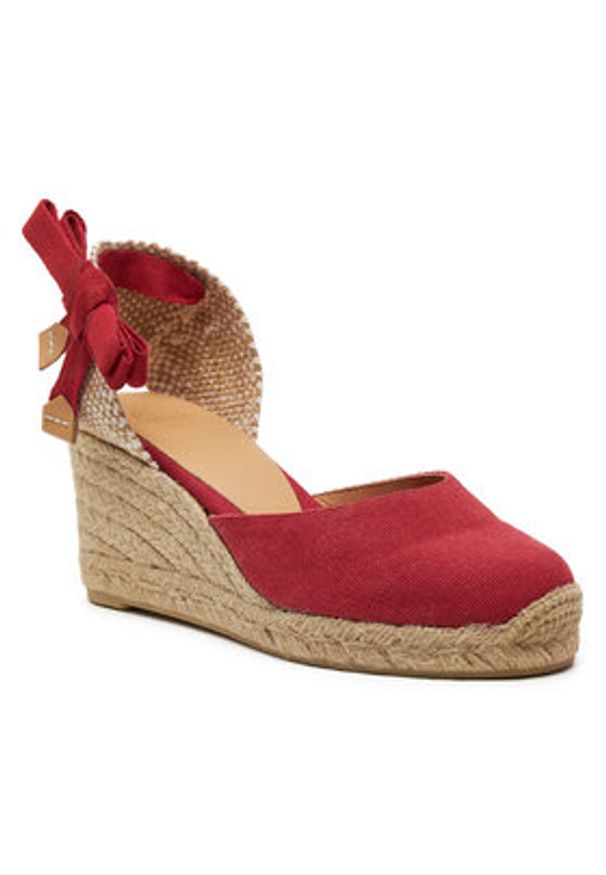 Castañer Espadryle Carina/6/002 021644 Czerwony. Kolor: czerwony. Materiał: materiał