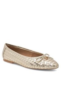 Nine West Baleriny 123AL1260 Złoty. Kolor: złoty. Materiał: skóra #3