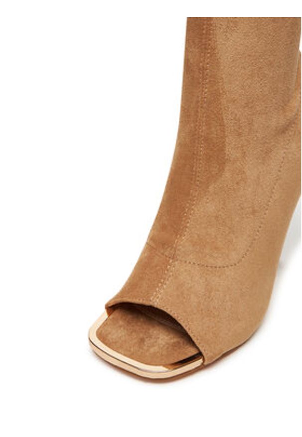 DeeZee Botki LW0606-1 Brązowy. Kolor: brązowy. Materiał: materiał