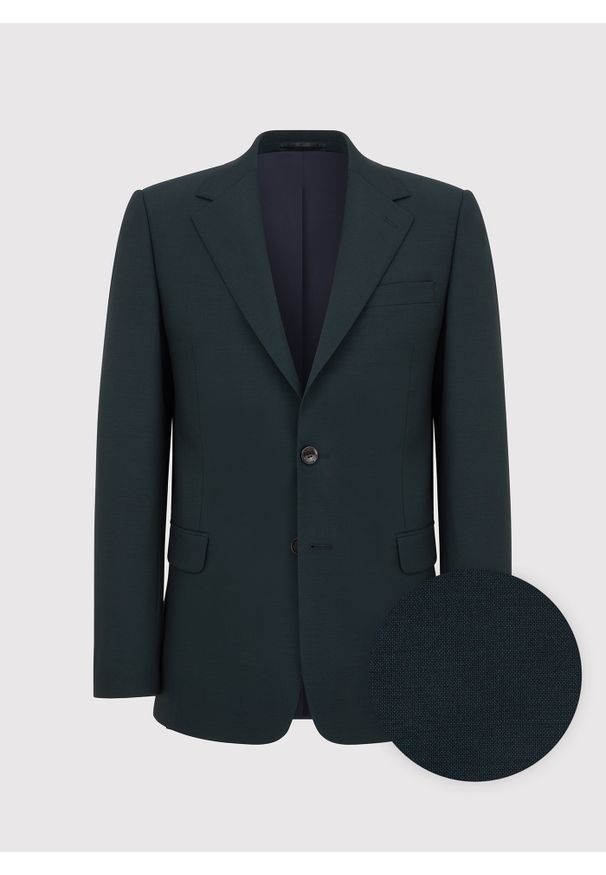 Pako Lorente - PAKO LORENTE – Wełniana marynarka garniturowa w kolorze zielonym. Okazja: na spotkanie biznesowe. Kolor: zielony. Materiał: wełna. Wzór: gładki. Styl: biznesowy