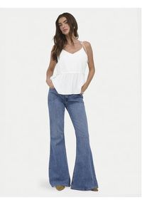 only - ONLY Top Nele 15370325 Biały Regular Fit. Kolor: biały. Materiał: wiskoza #6