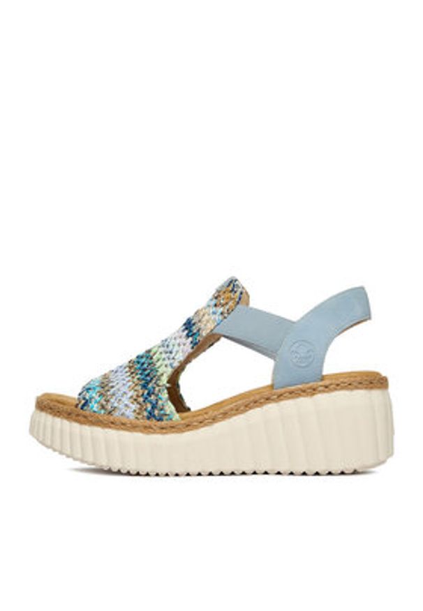 Rieker Sandały CEO-69172-91 Niebieski. Kolor: niebieski. Materiał: materiał