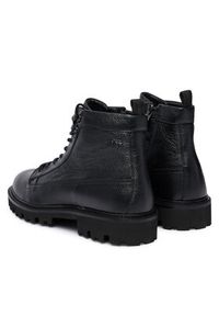 BOSS Trapery Julyo 50552581 Czarny. Kolor: czarny. Materiał: skóra