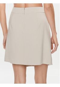 DKNY Spódnica trapezowa UK3SX131 Beżowy Regular Fit. Kolor: beżowy. Materiał: syntetyk