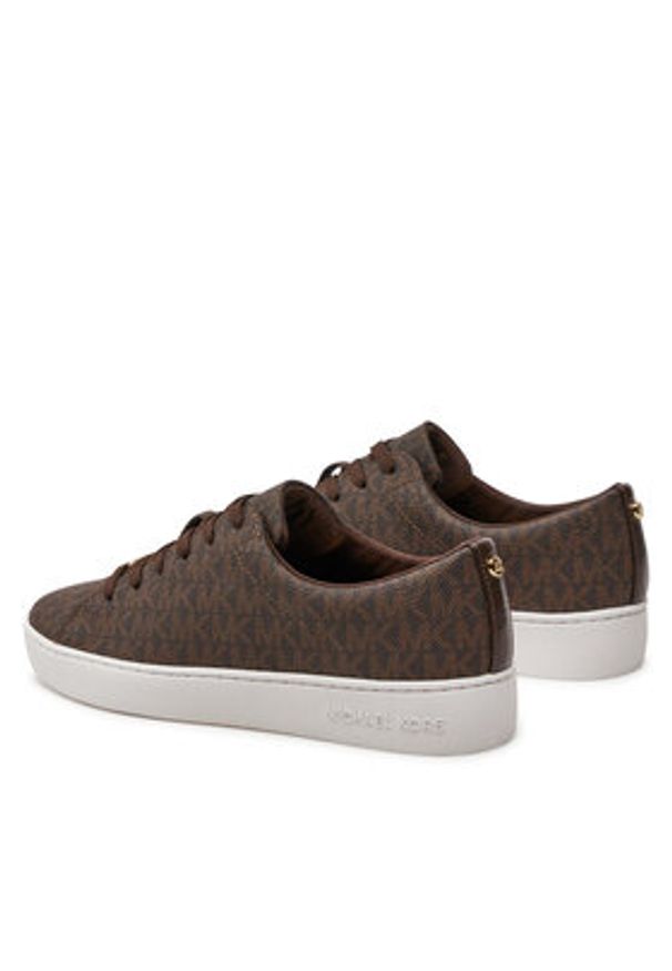 MICHAEL Michael Kors Sneakersy Keaton Lace Up 43R4KTFS1B Brązowy. Kolor: brązowy. Materiał: skóra