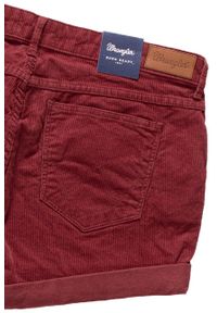 Wrangler - DAMSKIE SPODENKI WRANGLER BOYFRIEND SHORT WINE RED W29KEK47H. Materiał: sztruks #4