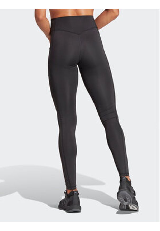 Adidas - adidas Legginsy Optime IQ2688 Czarny Slim Fit. Kolor: czarny. Materiał: syntetyk