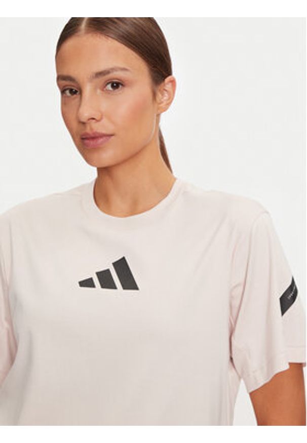 Adidas - adidas T-Shirt Z.N.E. JF4781 Różowy Regular Fit. Kolor: różowy. Materiał: bawełna