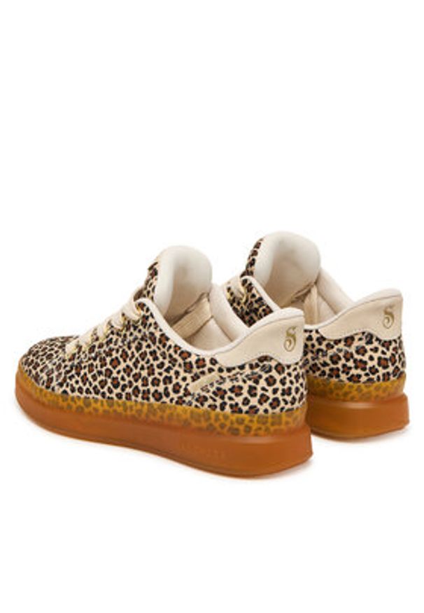 skechers - Skechers Sneakersy Snoop Dogg: Courtside - Nature Girlz 186104/NAT Brązowy. Kolor: brązowy. Materiał: materiał