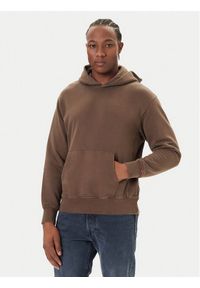 Levi's® Bluza Authentic A8435-0033 Brązowy Relaxed Fit. Kolor: brązowy. Materiał: bawełna