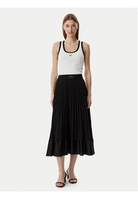 Karl Lagerfeld - KARL LAGERFELD Top B2W17003 Biały Slim Fit. Typ kołnierza: dekolt w karo. Kolor: biały. Materiał: bawełna #5