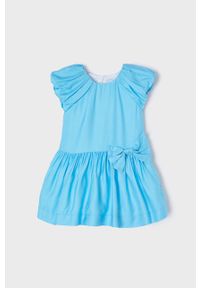 Mayoral sukienka dziecięca kolor turkusowy mini rozkloszowana. Kolor: turkusowy. Typ sukienki: rozkloszowane. Długość: mini