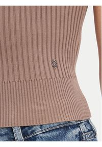 Guess Sweter W5YR04 Z0040 Brązowy Regular Fit. Kolor: brązowy. Materiał: syntetyk #5