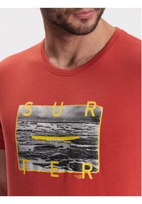Volcano T-Shirt T-Surfis M02032-S23 Pomarańczowy Regular Fit. Kolor: pomarańczowy. Materiał: bawełna #4