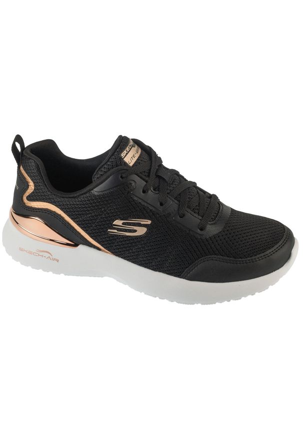 skechers - Buty sportowe Sneakersy damskie, Skech-Air Dynamight - The Halcyon. Zapięcie: sznurówki. Kolor: czarny. Materiał: materiał. Szerokość cholewki: normalna. Model: Skechers Sport. Sport: turystyka piesza