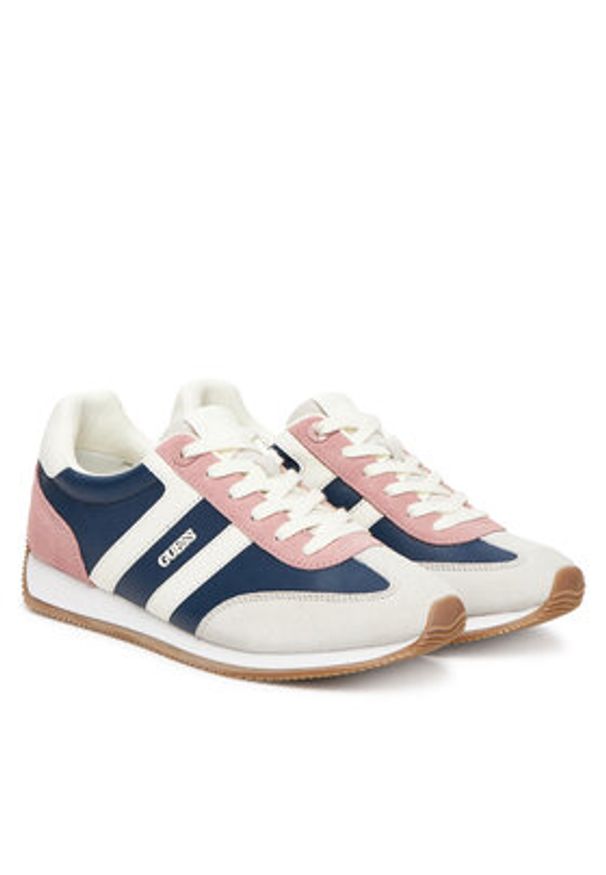 Guess Sneakersy FLTSAP LEP12 Granatowy. Kolor: niebieski. Materiał: skóra