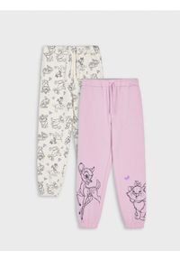 Sinsay - Spodnie dresowe Disney 2 pack - niebieski. Kolor: niebieski. Materiał: dresówka. Wzór: motyw z bajki